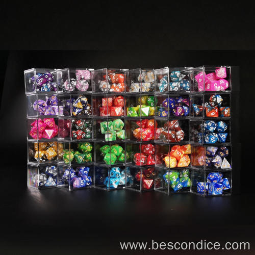 Gemini Polyhedral Dice Set of 7 Dice in a Variety of Sizes Designed for Roleplaying Games, Premium Quality Dice for Table Game